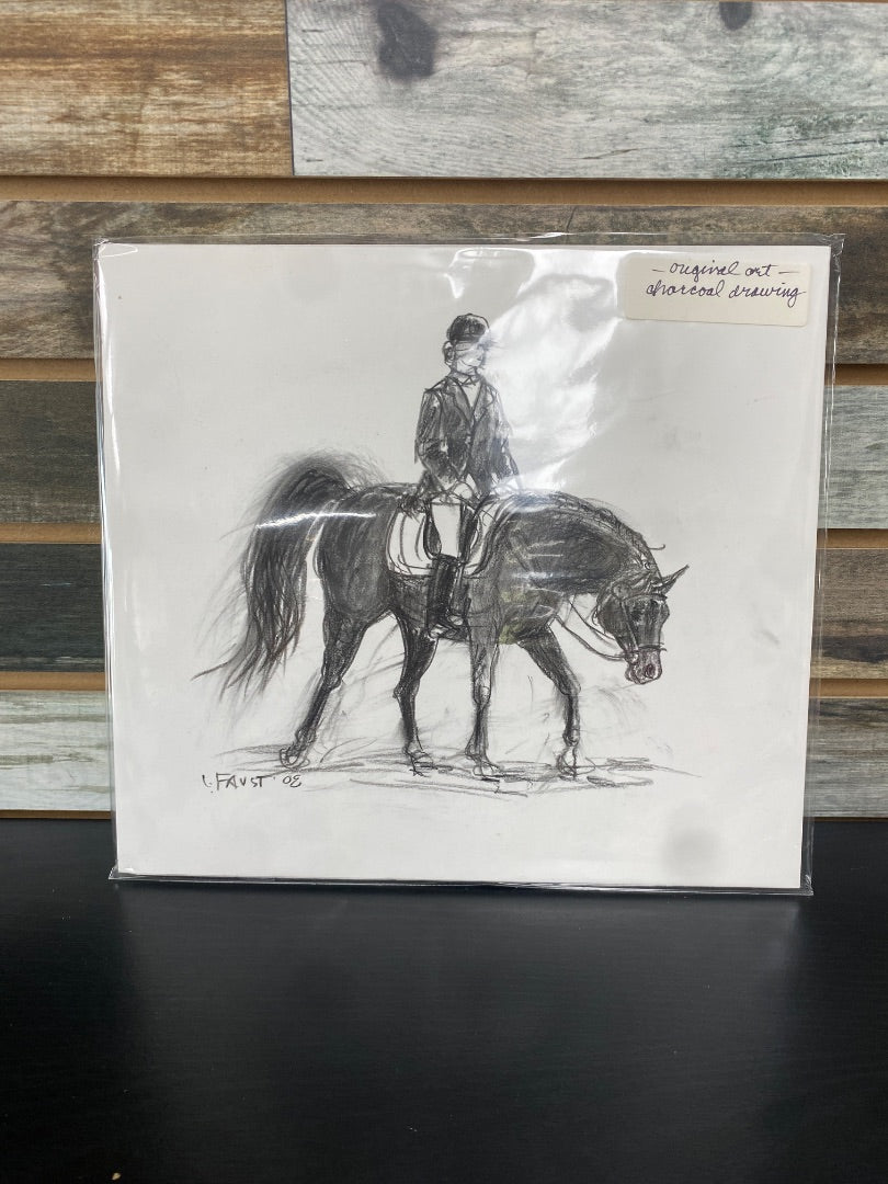 English Horse Drawing 9"x12"