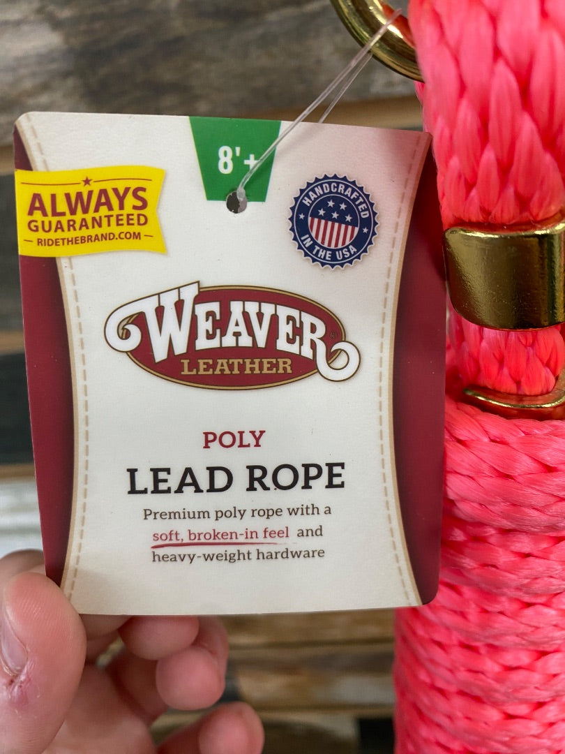 USED Weaver lead rope 8ft Hot Pink