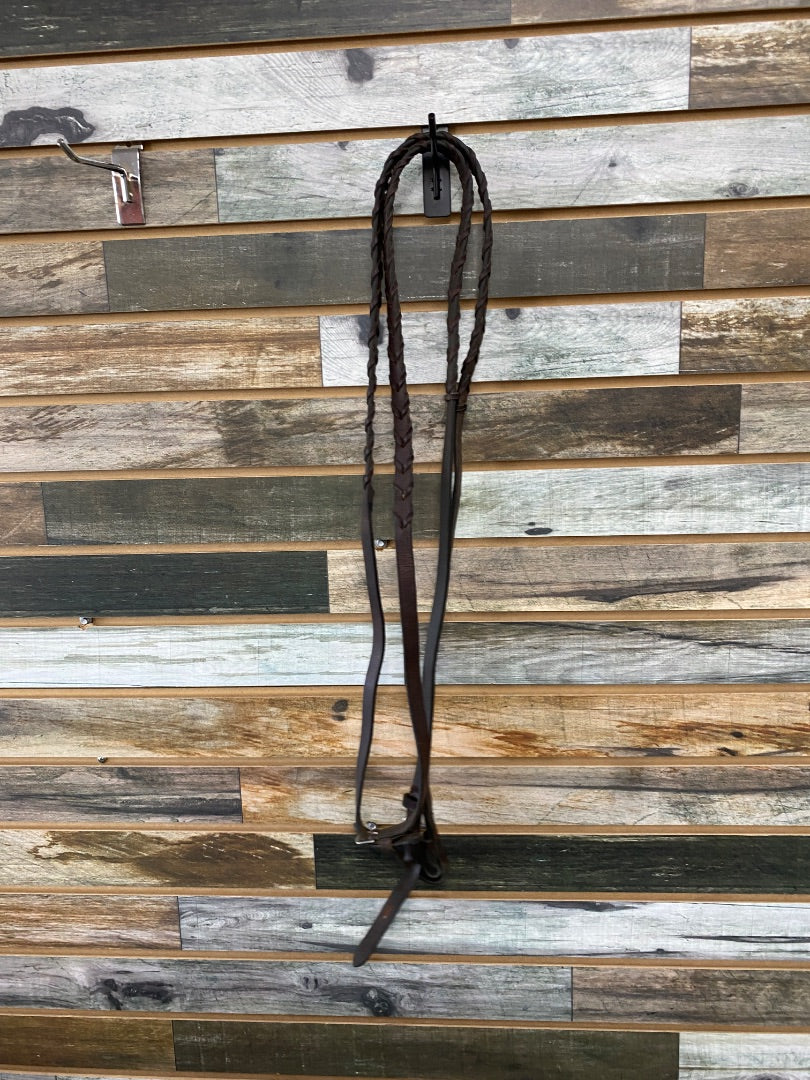 USED No Brand Laced Reins 54" Dark oil