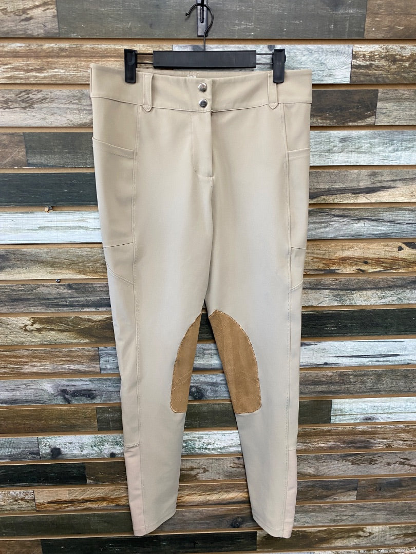 USED Knee Patch Breeches 34 Tan