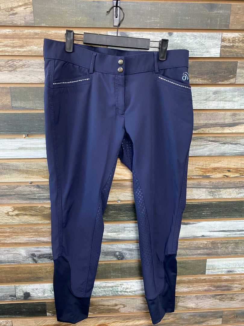 USED Ovation 34” Full Seat Breeches 34R Navy Blue