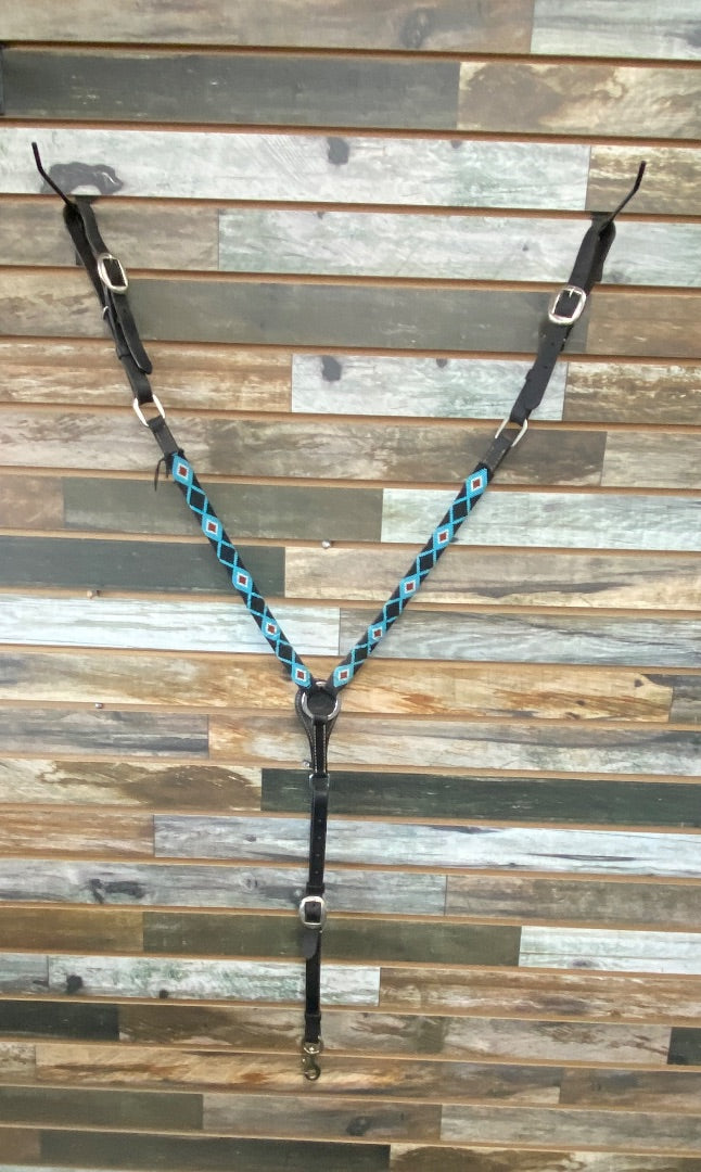 USED High Horse (Circle Y) Mercury Cordura Barrel 14" Seat 7" Gullet Black/Turquoise