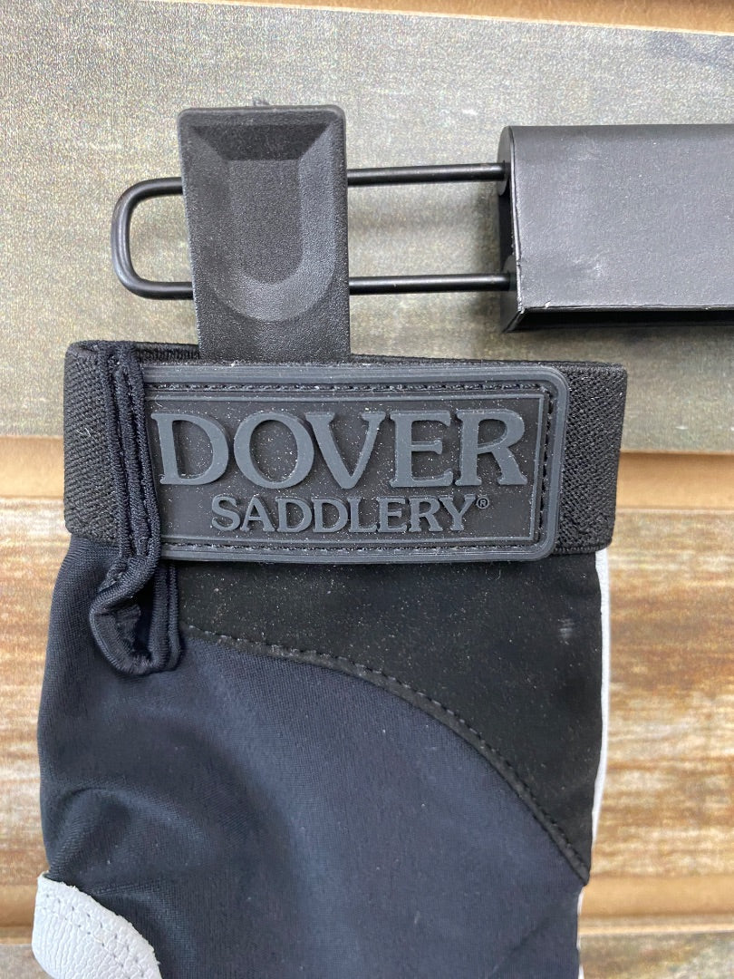 USED Dover Leather Riding Gloves 7 Light Grey