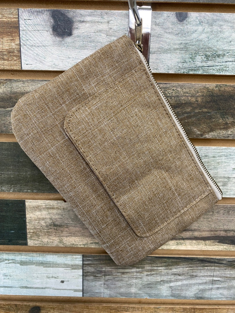 USED Dapplebay magnetic belt purse Tan
