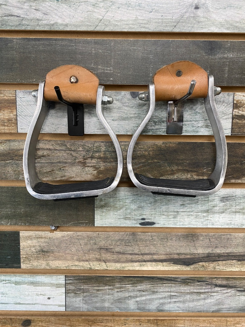 USED Metal Angled Western Stirrup
