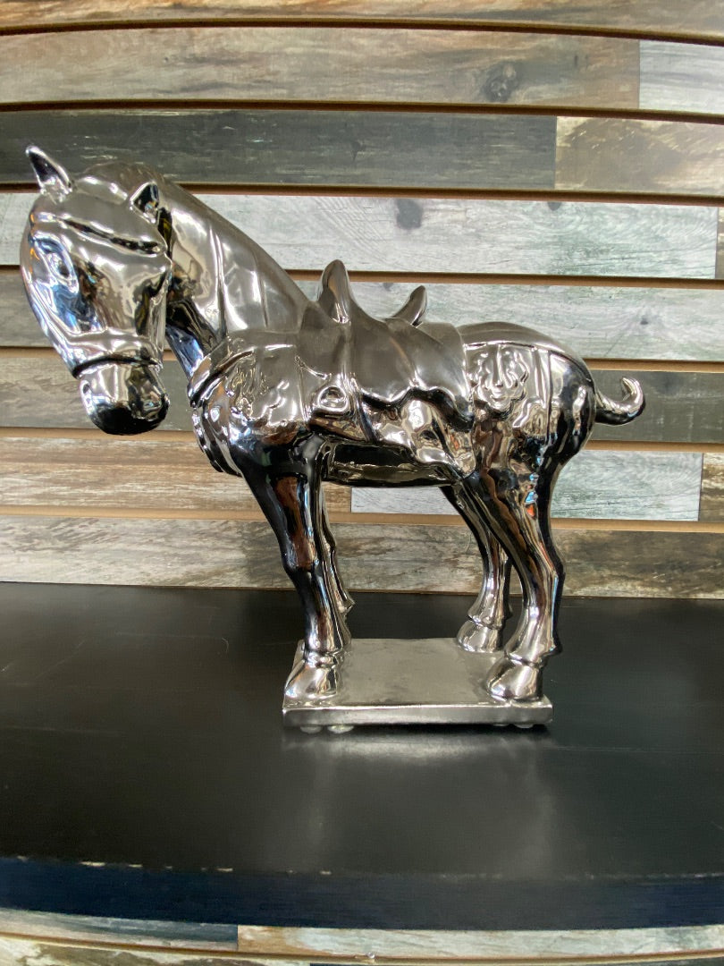 USED  Metal Horse Statue