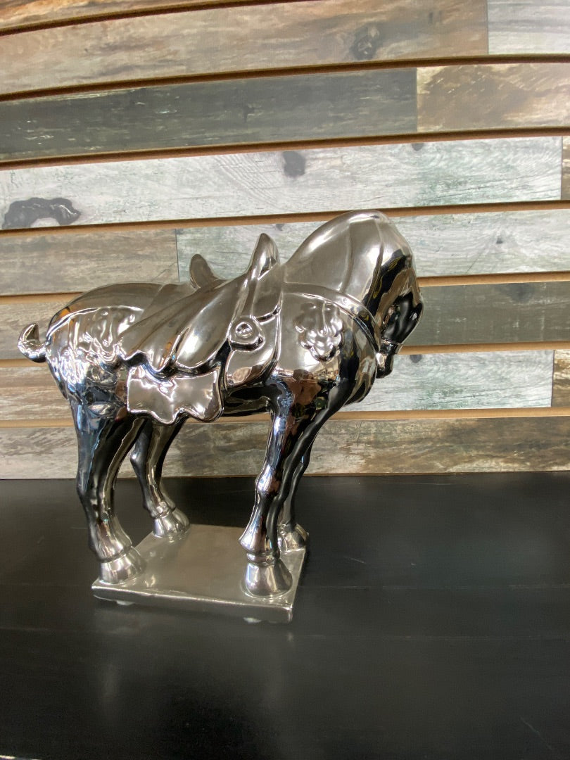 USED  Metal Horse Statue