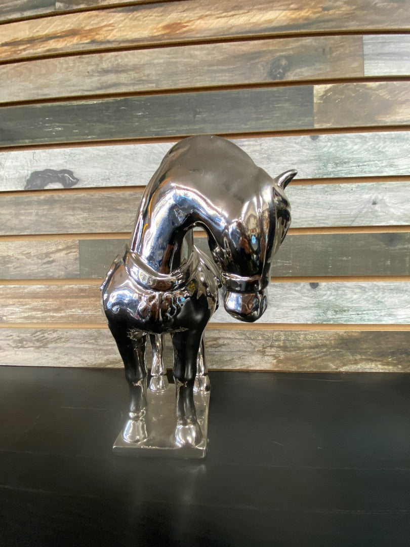 USED  Metal Horse Statue