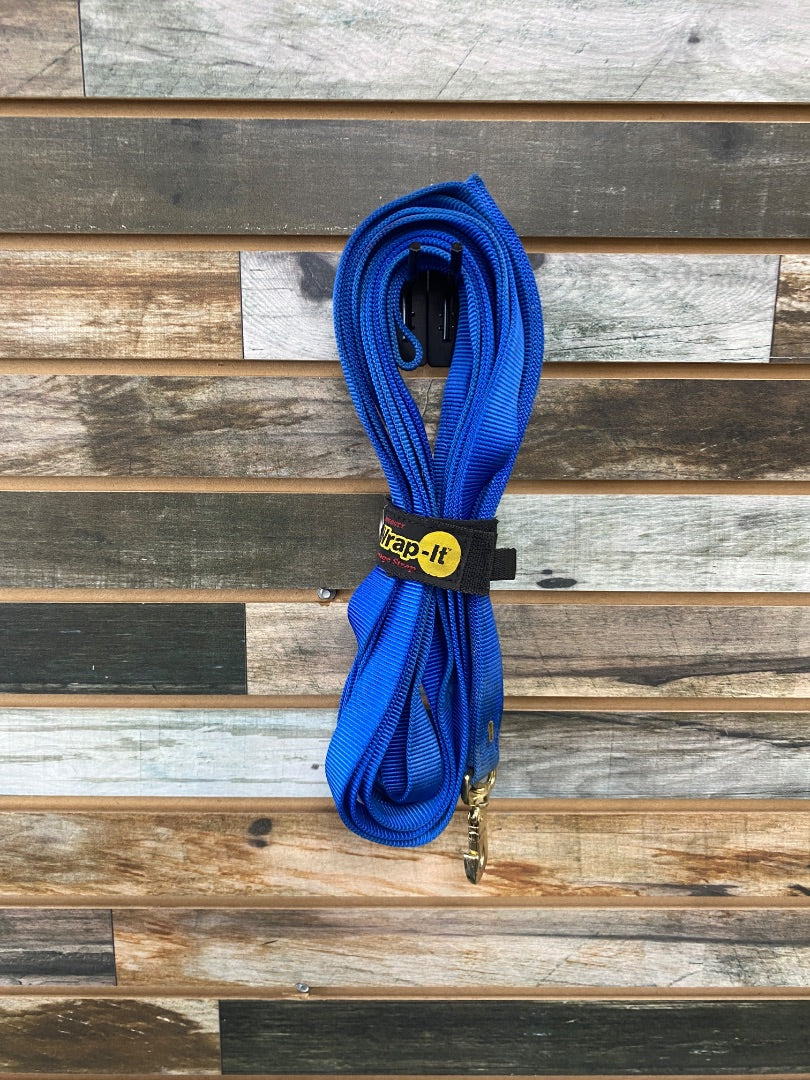 USED Golden Horseshoe Equestrian Lunge Line Nylon 25’ Blue