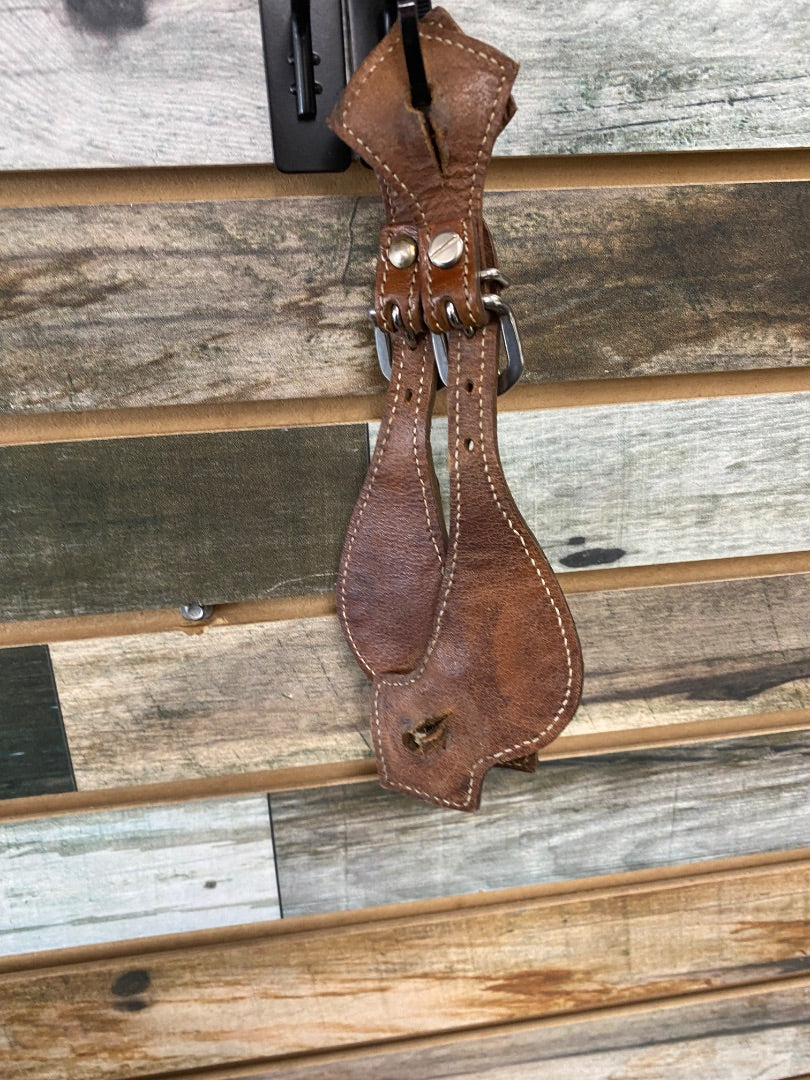 USED Golden Horseshoe Equestrian Spur Straps Ladies Medium OIl