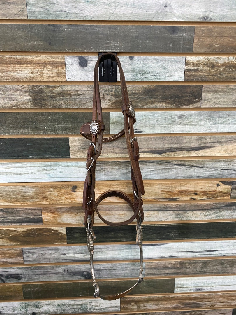 USED None Western Headstall Horse Dark Oil