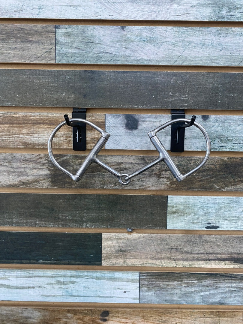 USED None Snaffle D-Ring Bit 4.75" Silver