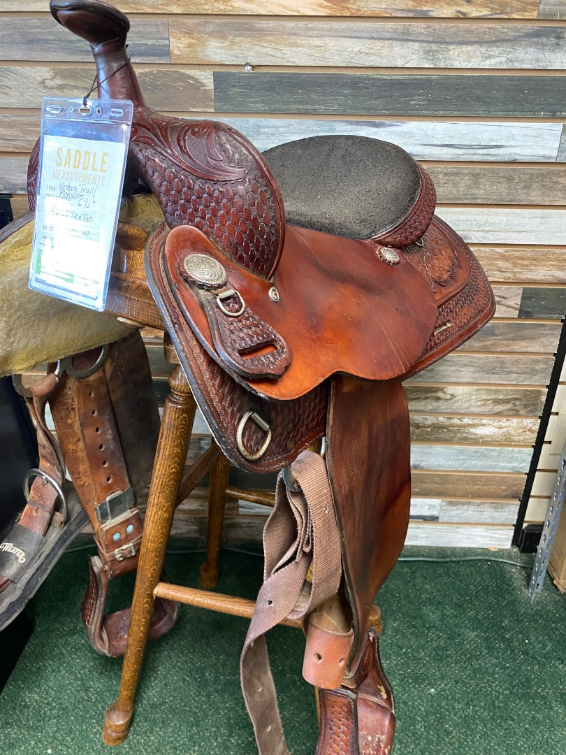 USED Hereford Tex Tan Western Trail/Pleasure Saddle 15" Dark Oil