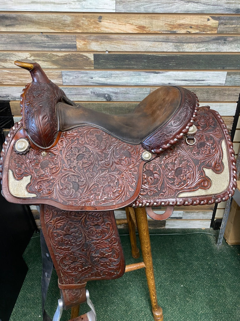 USED Billy Royal Western Show Saddle 15" Dark Oil