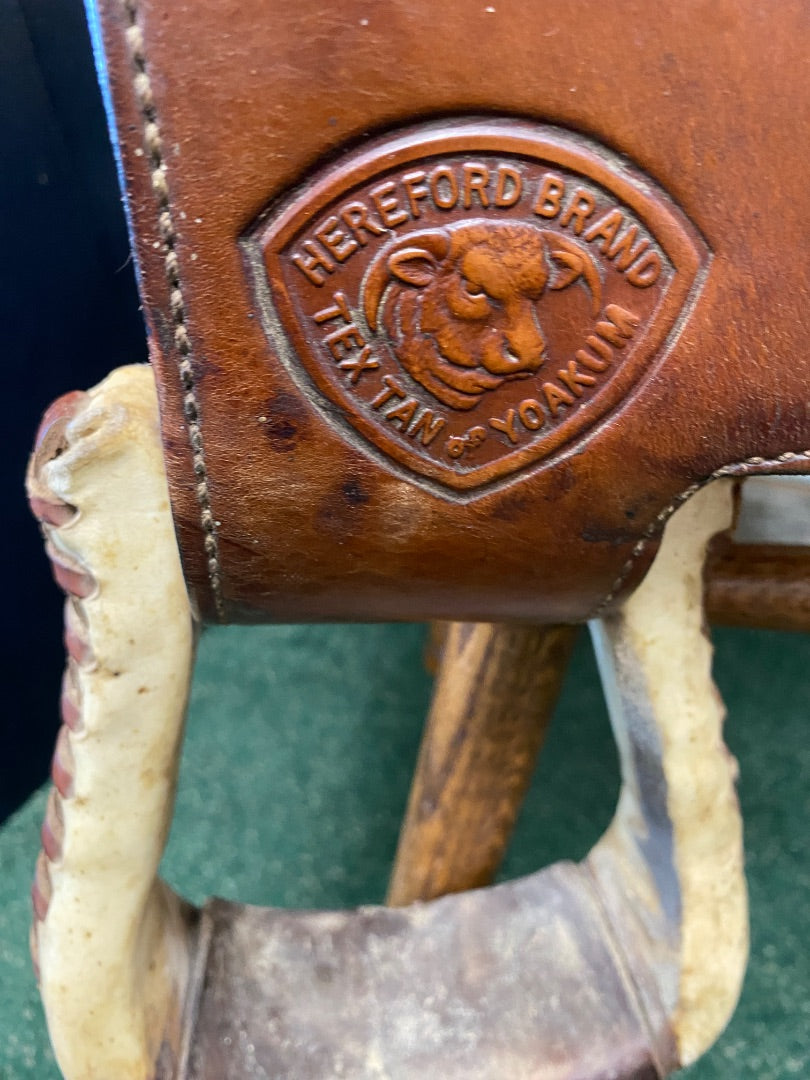 USED Hereford Western Show Saddle 16" Dark Oil