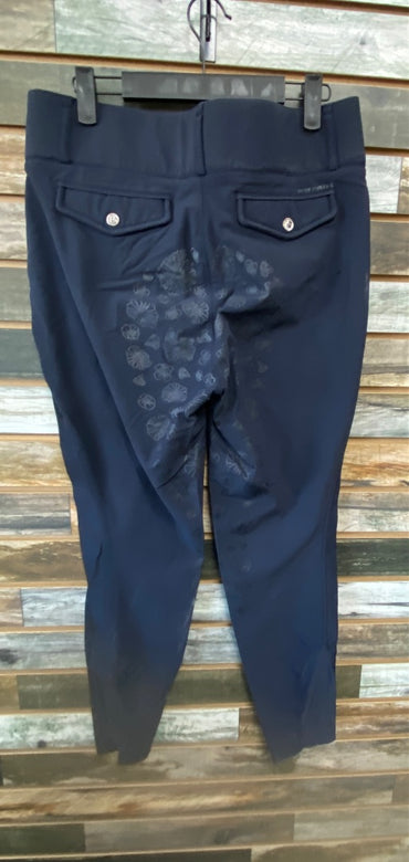 USED PS of Sweden Ladies English Breeches Full Seat 44ES(34us) Navy