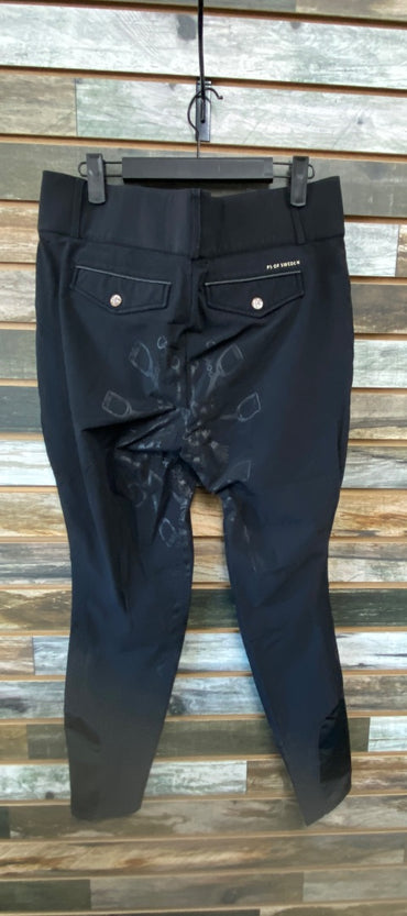 USED PS of Sweden Ladies English Breeches Full Seat 44ES(34us) Black