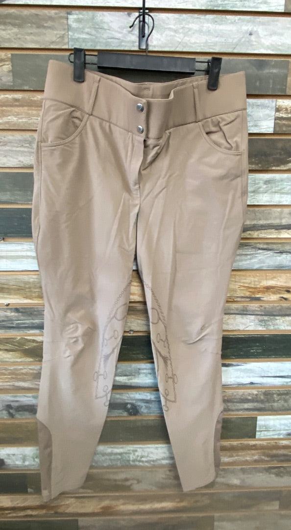 USED PS of Sweden Ladies English Breeches Full Seat 44ES(34us) Tan