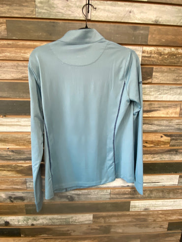 USED ROMFH Ladies English Riding Top Long Sleeve Medium Light Blue