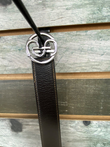 USED PS of Sweden Ladies English Belt Reversable 33-45 Brown/Black