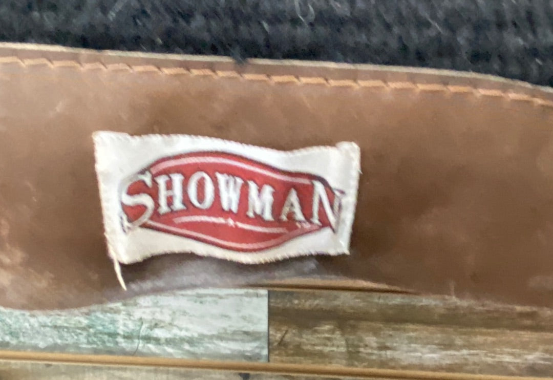 USED Showman Western Saddle Pad 30"x30" Blue/White/Black