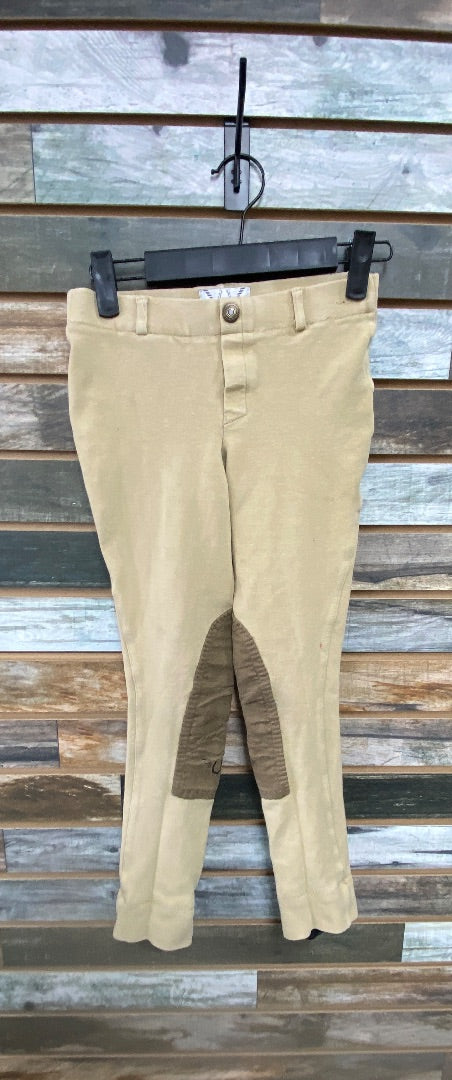 USED Tough1 Youth English Knee Patch Jodpurs 12 Tan
