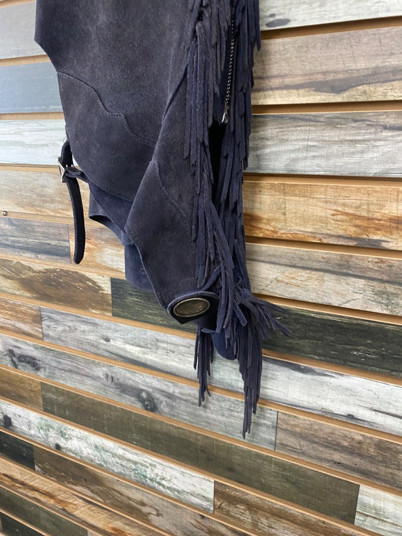 USED No Brand Ladies Western Chaps Small Navy