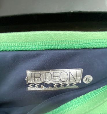 USED Irideon Knee Patch Breeches Fleece XL Navy/Green
