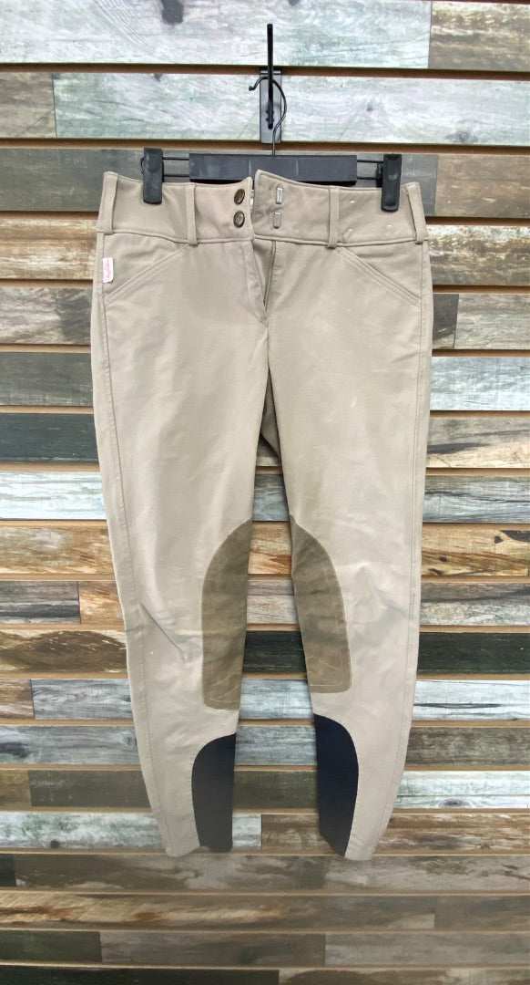 USED Tailored Sportsman Ladies Knee Patch Breeches 26 Tan
