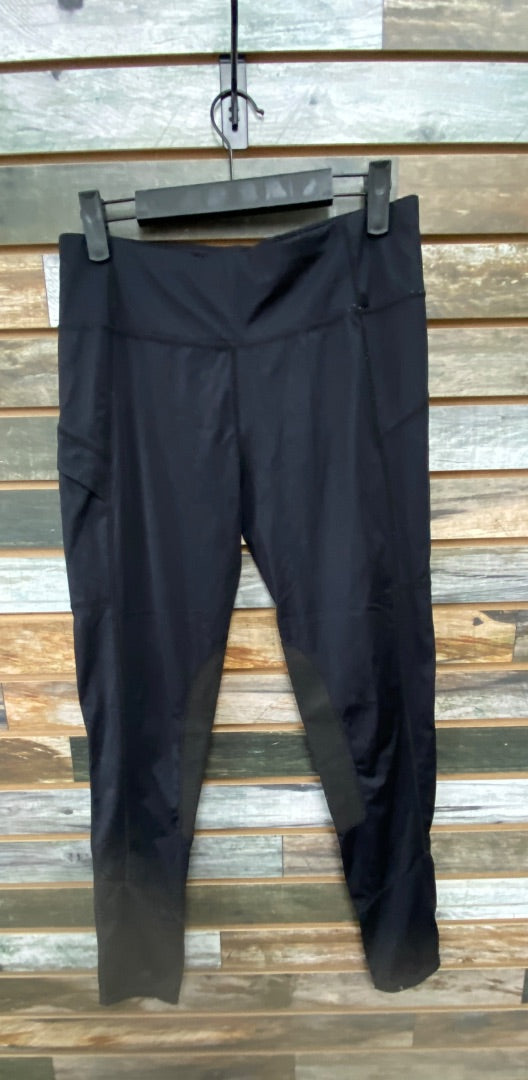 USED Okay Knee Patch Tights L Black