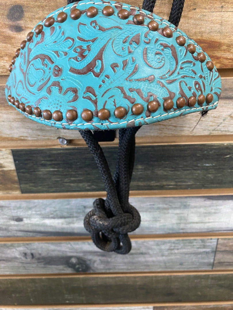 USED Rope Bronc Halter Horse Black/Teal
