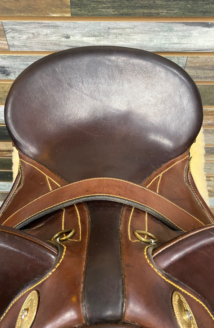 USED The Australian Stockmans Saddlery Australian Saddle 15” Dark Oil