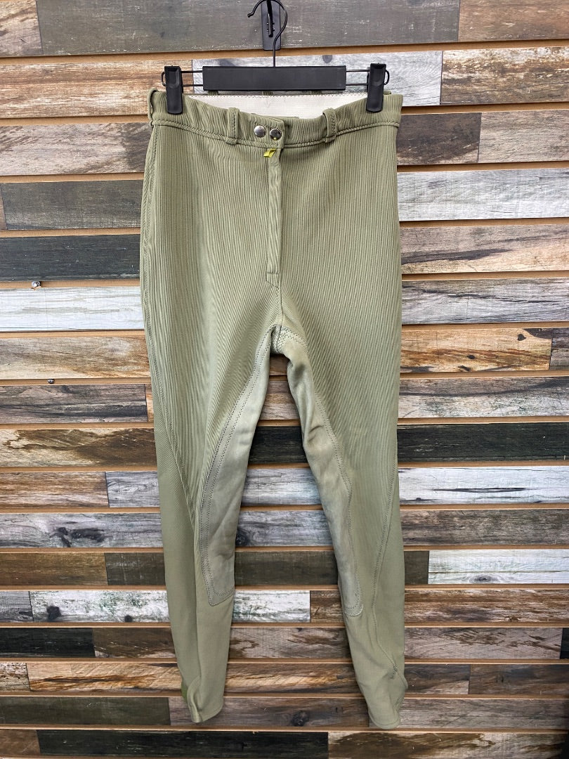 USED Elizabeth Ladies English Breeches Full Seat 28T Olive Green