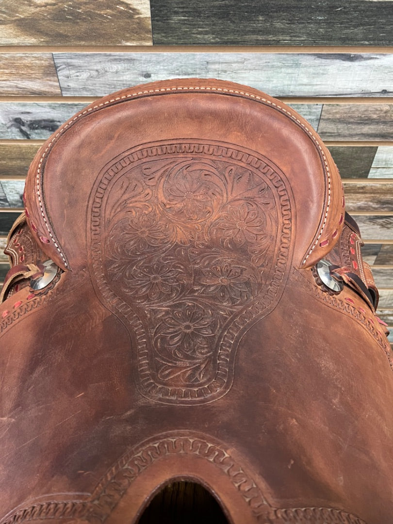 USED Circle T Ranch Saddle 17" Medium Oil