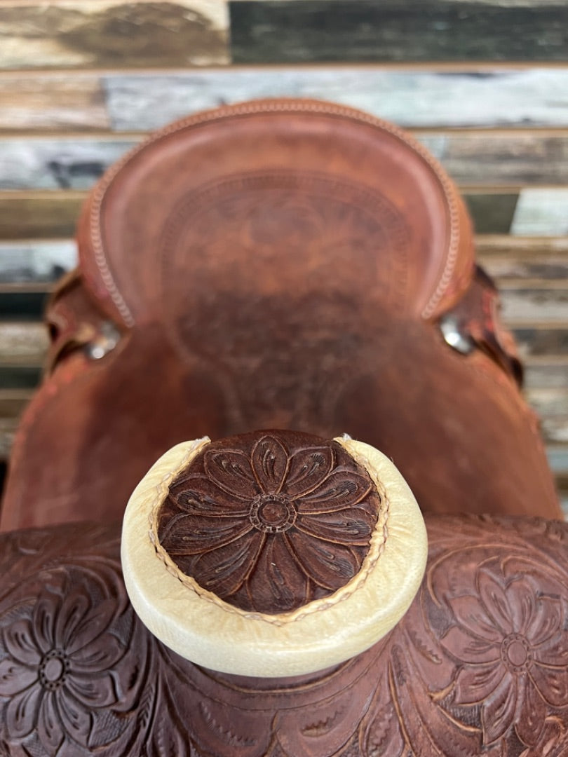 USED Circle T Ranch Saddle 17" Medium Oil