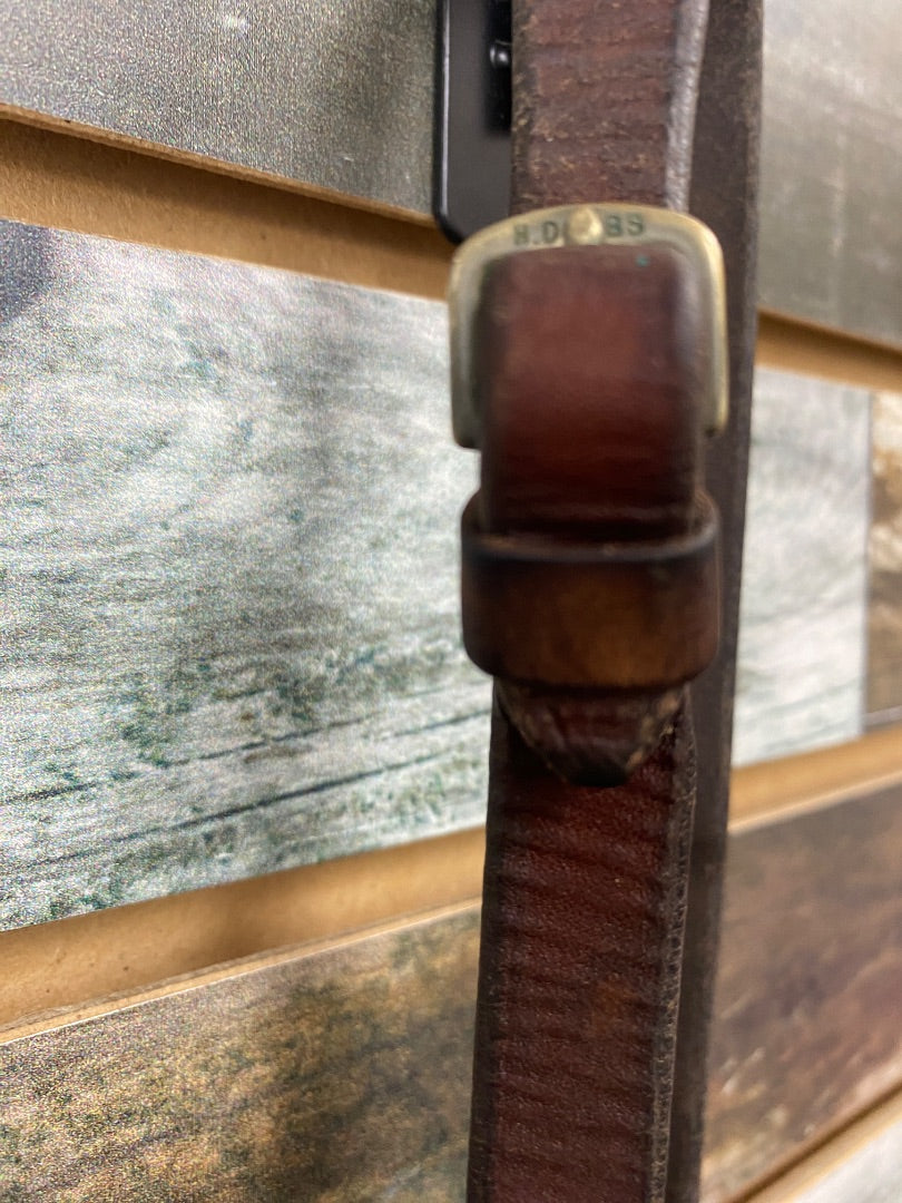USED H. Dabbs English Bridle Padded With Laced Reins Horse Chestnut