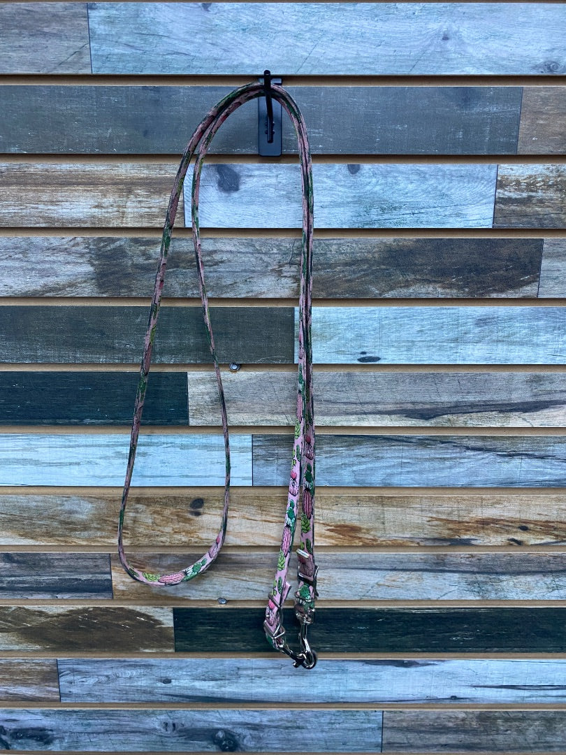 USED Robin's Tack Cactus Print Reins