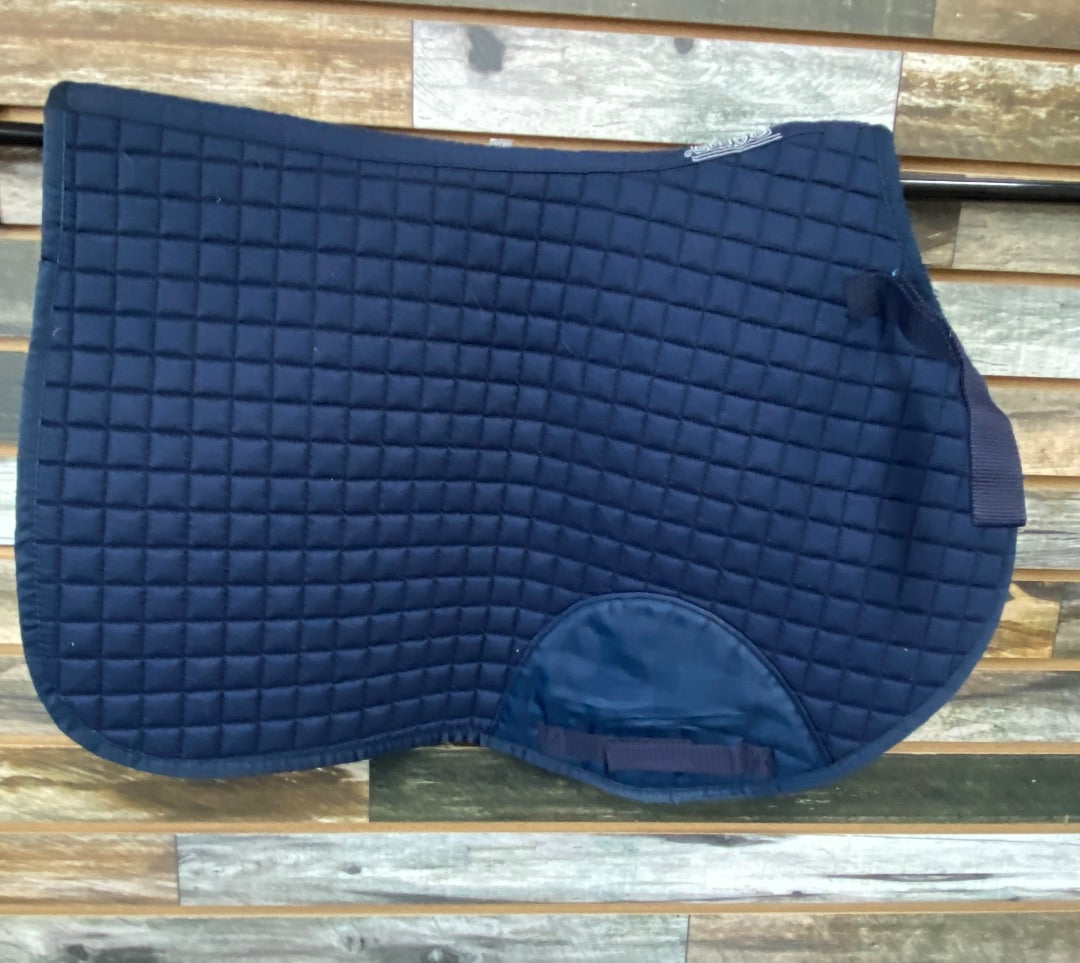 USED Roma Quilted Saddle Pad Full Navy