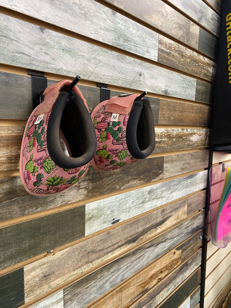 USED Pretty Polos By Jessie Pink Cactus Bell Boots M Pink