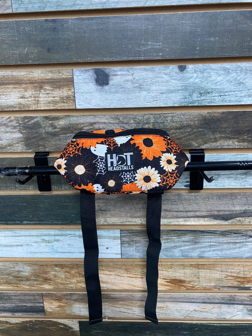 USED Hot Headstalls Halloween Saddle Sack Orange