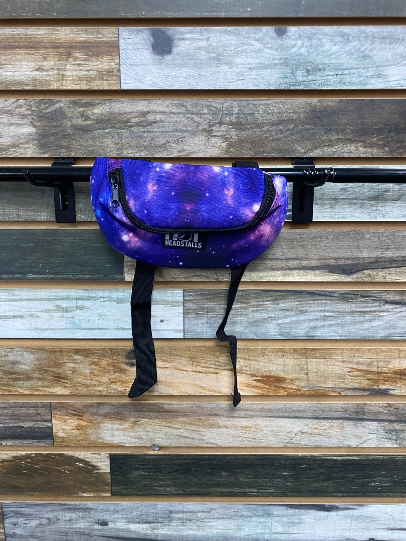 USED Hot Headstalls Saddle Pouch Purple Galaxy