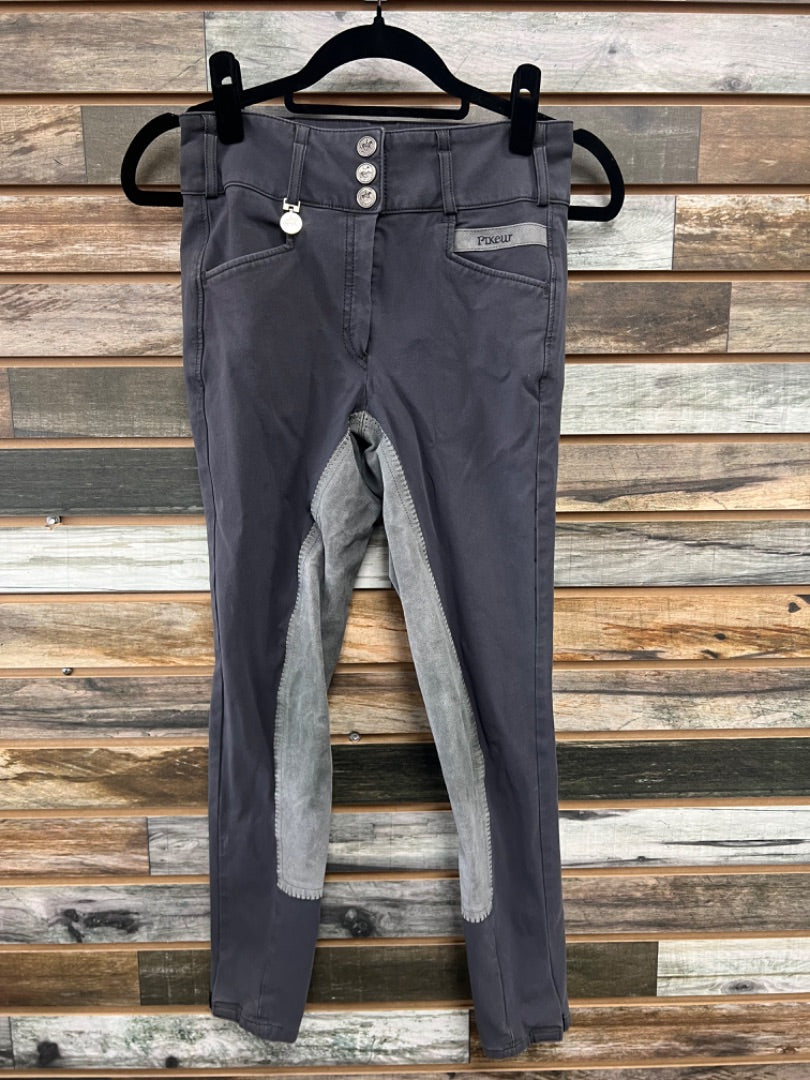 USED Pikeur Fullseat Suede Breeches 38R Dark Grey