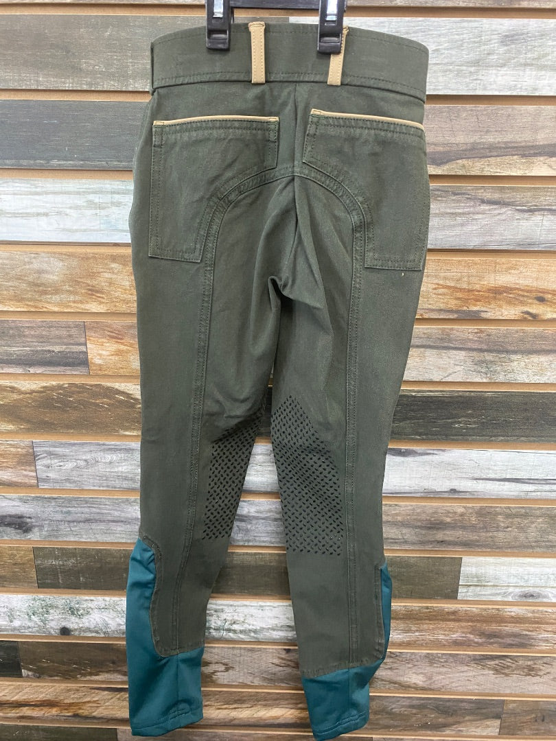 USED Ladies English Breeches 8 Olive