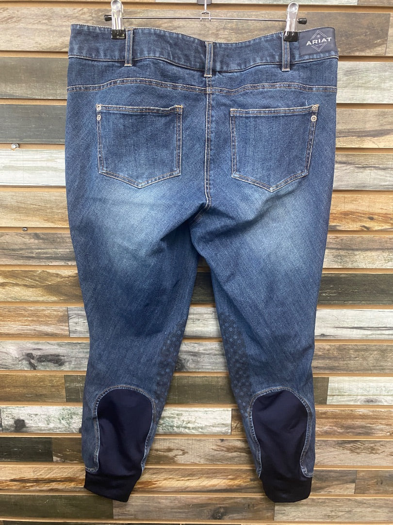 USED Ariat Ladies English Breeches 34R Denim