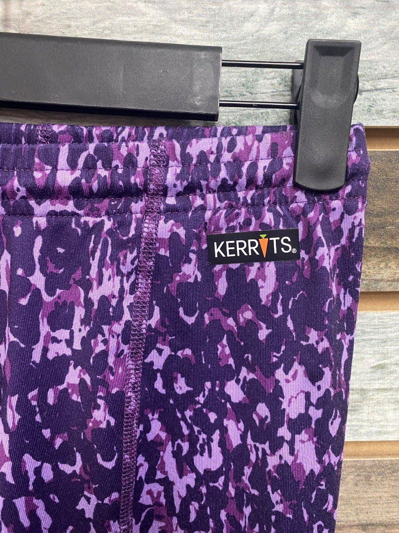 USED Kerrits Youth Kneepatch Riding Tights Medium Purple Camo