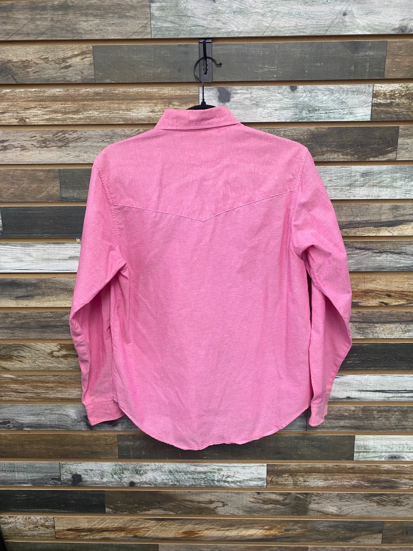 USED Cowgirl CO Long Sleeve Button Down Small Pink