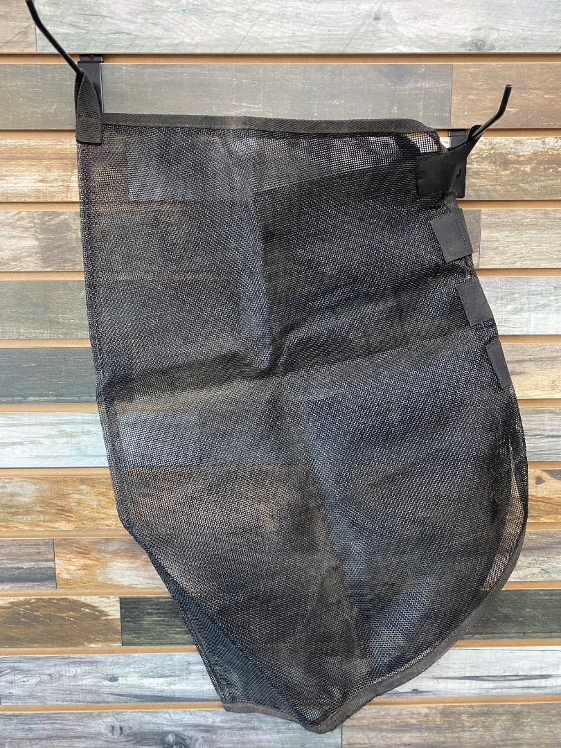 USED Golden Horseshoe Equestrian Neck Cover Nylon Mesh Horse Black