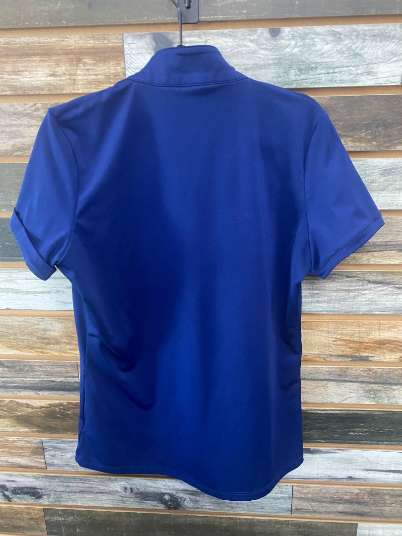 USED RJ Classics Short Sleeve Riding Top Large Navy/Pink