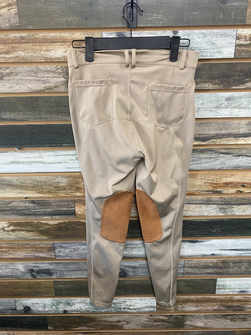 USED Beroy Youth Riding Tights 12/L Tan