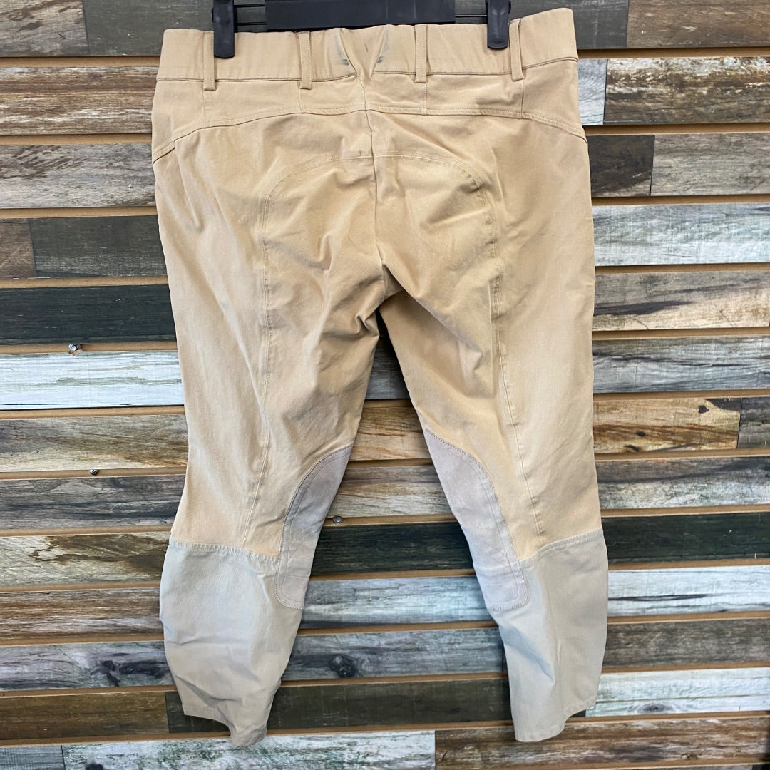 USED Ariat Ladies English Breeches 34R Tan